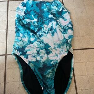 Jolyn Clothing Blue Floral One Piece Swimsuit